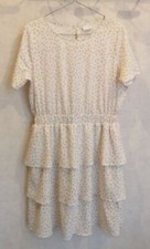 Robe blanche pois dorés taille élastique T38 Vila Clothes (2206211) 