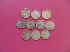 LOT DE 10 PIECES  de 5frs SEMEUSE ARGENT