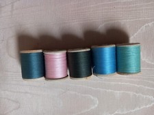 5 BOBINES BOIS 6 FILS CABLES THIRIEZ MERCERIE ANCIENNE