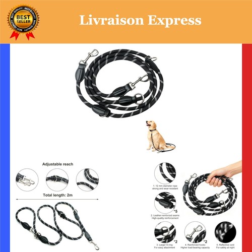 Laisse chien réglable - laisse, 2