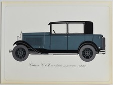 Citroën C 6 E conduite intérieure, 1929 Gravure de 1967
