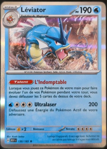 Carte pokemon leviator 130 - pokemon, 130/165