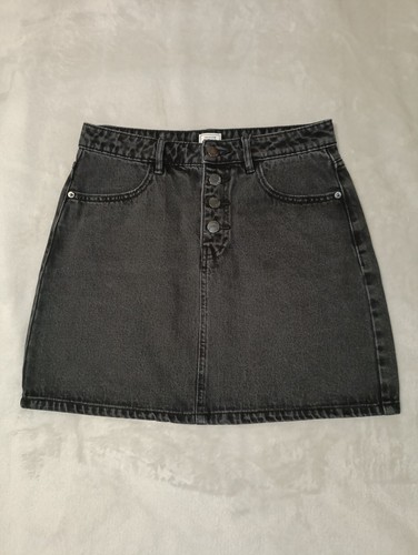 Jupe jean gris - jean,