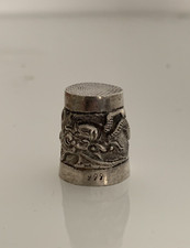 Rare dé a coudre en argent Chine Dragon thimble silver chinese export antique