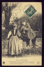 cpa Cachet Ste LIZAIGNE (Indre) en 1908 NOTRE BERRY Jeune fileuse