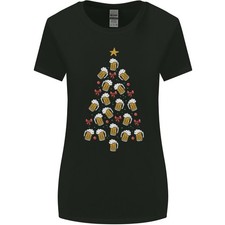 T-Shirt À Manches Courtes Pour Femmes Avec Motif De Sapin De Noël