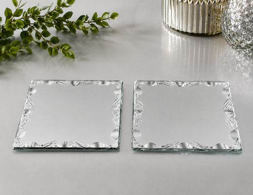 Paire miroirs anciens à - paire,