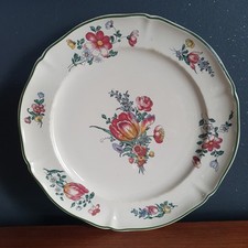 Grand Plat Rond Ancien VILLEROY ET BOCH Mettlach 1562 Vieux Strasbourg