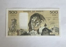 ANCIEN BILLET DE BANQUE DE 500 FRANCS  " PASCAL "