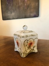 ANCIEN SUCRIER, OPALINE DE FOIRE  A DÉCOR DE FLEURS, VALLERYSTHAL ? PORTIEUX ?