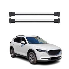 Barres de toit transversales pour Mazda CX-5 2017-2021 Aluminium Gris