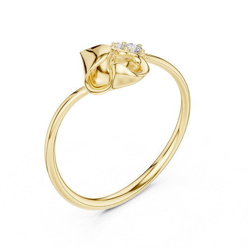 Diamant naturel certifié - , or