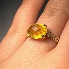 Bague Avec Citrine Jaune