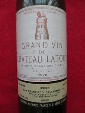 Château Latour 1978 Bouteille