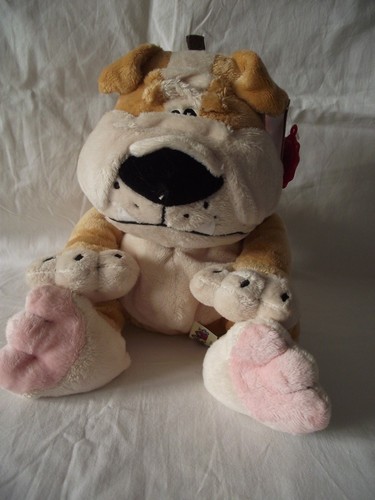 Peluche chien bouledogue - chien,