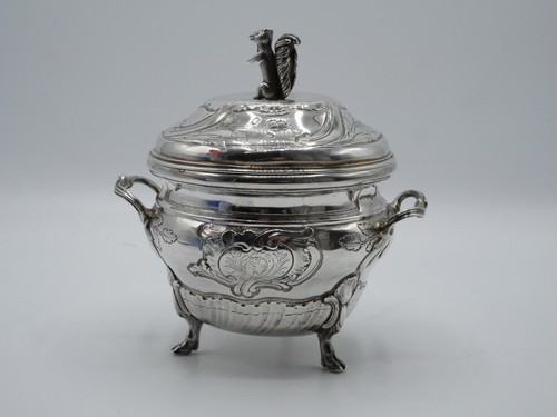 Rare sucrier argent - rare, massif