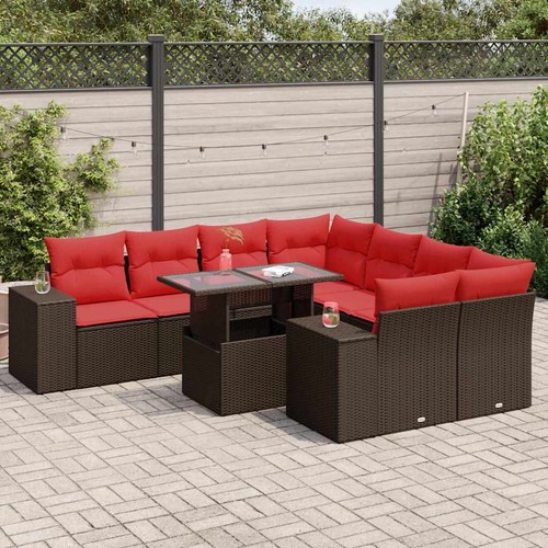 Salon jardin avec coussins - jardin,