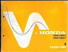 Parts List HONDA CM 125 T  / 185 T à partir de 1977 Manuel Catalogue des Pièces