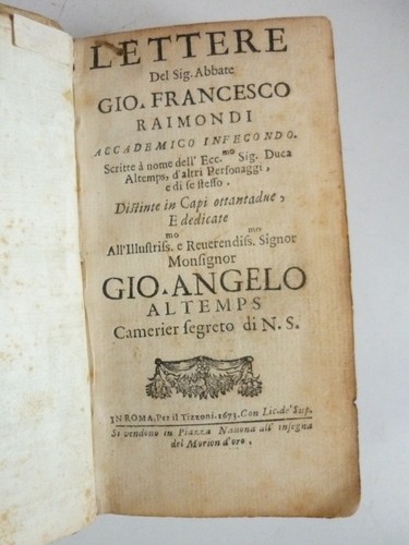 Lettere del signore - , gio