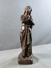 RARE Bronzed metal statue of Joan of Arc, signed Pierson Vaucouleurs 1865-1881