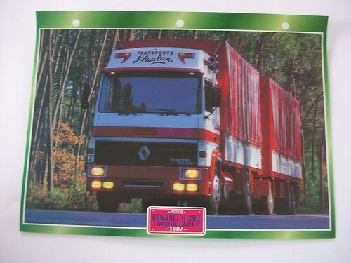 Carte fiche camion - carte,