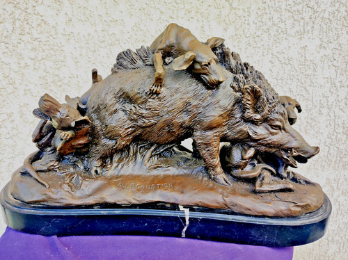 Bronze signé lecourtier - bronze,
