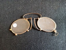 Paire De Lunettes Anciennes Plaqué Or