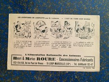 BUVARD PUBLICITAIRE  " ALIMENTATION ANNIMALE - AVENTURES DE LARIFLETTE -  "
