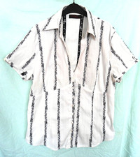 Chemisier neuf blanc noir - chemisier, et