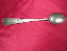 ancienne grande cuillère à ragout en étain 31cm
