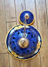 ? Suspension, Lustre Stylé Provençal Bleue Et Jaune
