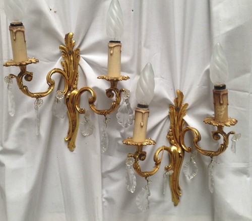 Paire appliques louis xv en - d'appliques,