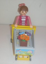 PLAYMOBIL 4638 cliente chariot caddie fleur magasin course jardin spécial plus