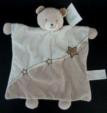 TT*. DOUDOU PLAT KIMBALOO OURS BLANC BEIGE MARRON 3 ETOILES - 100% NEUF