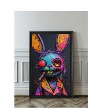 Lapin pop art luxe peinture