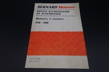 Bernard Moteurs Essence 358 368 Notice d'Entretien Mode d'Emploi