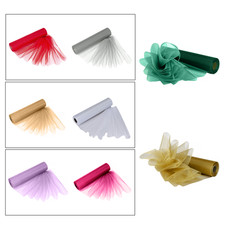 25M Organza Rouleau Tissu Mariage Banquet Fête Décor Chaise Noeuds