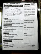 RC RADIOCOMMANDE : MANUEL D'UTILISATION POUR XSARA NIKKO Réf RDC - 14691/2