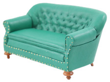 Canapé Club En Cuir Vert 1880