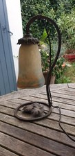 LAMPE ART DECO MULLER FRERES LUNEVILLE FER FORGE DANS SON JUS DECORATIVE