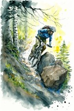 Plaque métal cyclisme   vélo vtt  30 X 20 CM