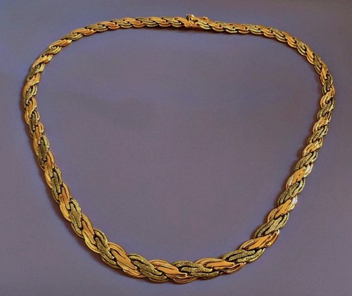 Collier plaqué 18carats - or,