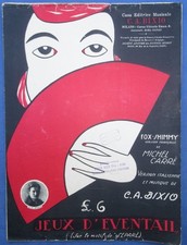 ITALIE BIXIO PIANO CHANT PARTITION JEUX D'ÉVENTAIL SÉPARÉ CARRÉ 1921 ILL