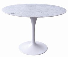 Table ronde diamètre 100 cm tulip tulipe marbre blanche neuf