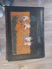 Album photo ancien cuir