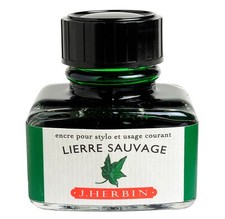 [13037T] Herbin Encre traditionnelle à stylo en flacon "D" 30ml Lierre sauvage