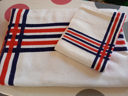 Nappe serviettes rayures - nappe,
