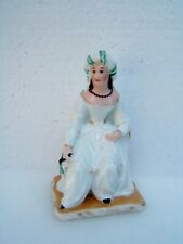 Ancien encrier porte plume Porcelaine sujet jeune femme Vieux Paris fin XIX