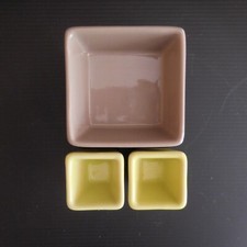 3 récipients ramequins carrés céramique porcelaine FL art déco table N4267