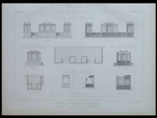 ECOLE, BUREAU MAITRE - 1866 - GRAVURE - CLASSE, ECOLE PRIMAIRE COMMUNALE, UCHARD